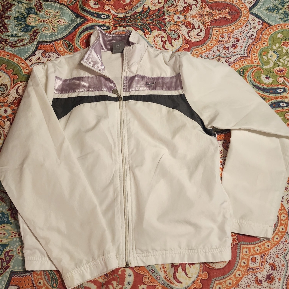 Vintage 90s Nike Windbreaker Zip-Up Jacket | Size Small